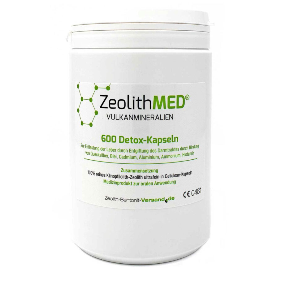 Ζεόλιθος MED® detox εξαιρετικά λεπτή πούδρα έως 10 μικρά – Κάψουλες – 600 τεμάχια