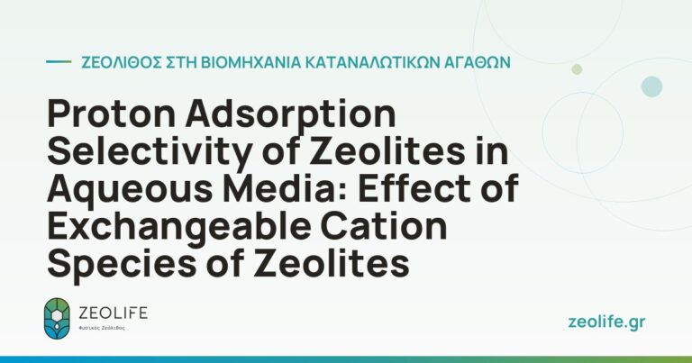 Proton Adsorption Selectivity of Zeolites in Aqueous Media: Effect of Exchangeable Cation Species of Zeolites