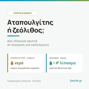 αταπουλγίτης ή ζεόλιθος - σύγκριση για καλλιέργειες
