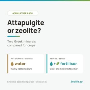 attapulgite or zeolite - comparison for crops